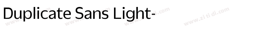 Duplicate Sans Light字体转换